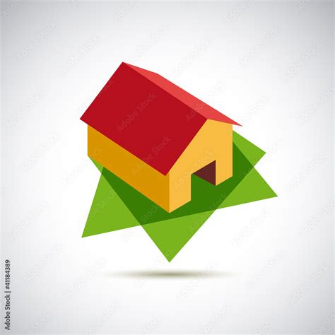 Logo red house # Vector Stock Vector | Adobe Stock