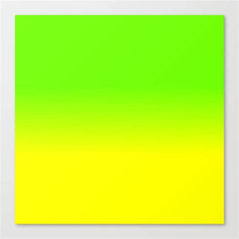 Neon Green and Neon Yellow Ombré Shade Color Fade Canvas Print by PodArtist | Society6