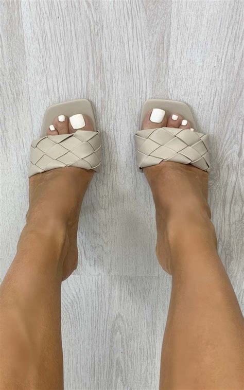 Nude Perrie Braided High Heels Ikrush