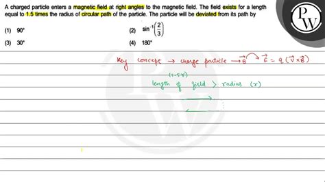 A Charged Particle Enters A Magnetic Field At Right Angles To The M