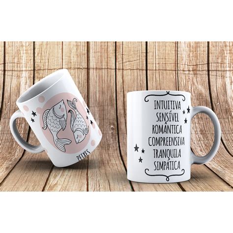 Caneca Porcelana Signo Peixes Shopee Brasil