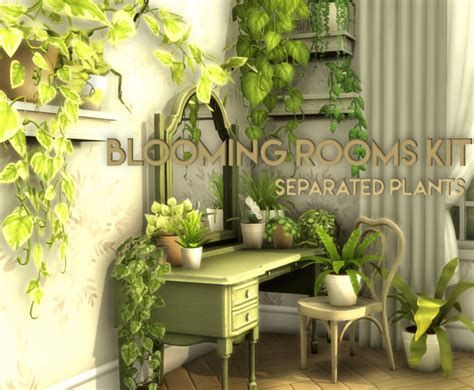 Blooming Rooms Kit Separated Plants Awingedllama Sims 4 Bedroom