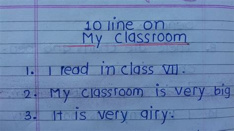 10 Essay Line On My Classroom Short Essay On My Classroom In English