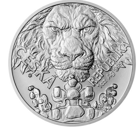 Oz Nzd Niue Silver Czech Lion Coin Bu In Capsule European Mint