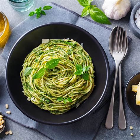 How To Make Spaghetti In Basil Pesto Sauce Recipe