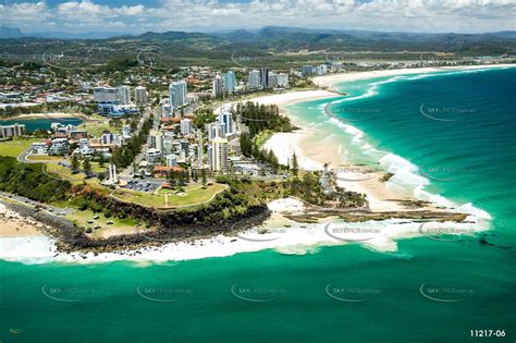 Aerial Photo Coolangatta And Point Danger Qld Aerial Photography