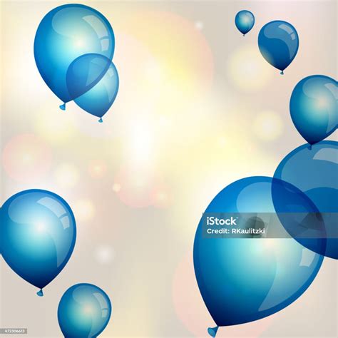 vector blue balloons stock illustration  image