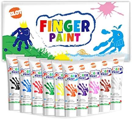 Peinture Au Doigt Lavable Pour Enfants 10 Couleurs Kit De Peinture