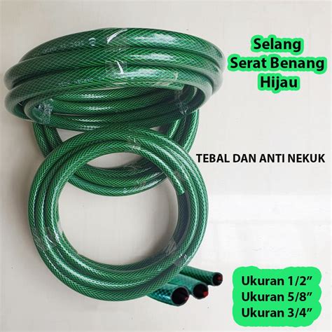 Jual Selang Air Serat Benang Hijau Tebal Selang Air Anti Lumut Hijau