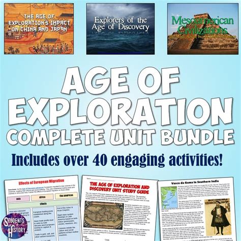 Age Of Exploration Unit Plan Bundle Projects Activities Maps And