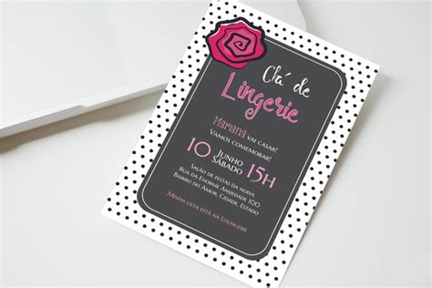 Convite digital Chá de Lingerie no Elo Natália Zoccal D