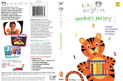 Baby Einstein Numbers Nursery Disney Dvd Database