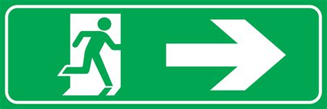 Right Arrow Exit Symbol Sign | K2K Signs Australia