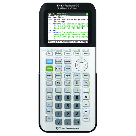 Texas Instruments TI-83 Premium CE Python Edition - White - Calculator - LDLC 3-year warranty