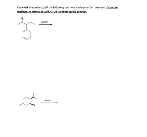 Solved Draw ALL the product(s) if the following reactions | Chegg.com