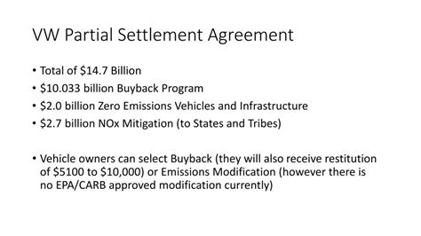 Vw Settlement Agreement Ppt Download