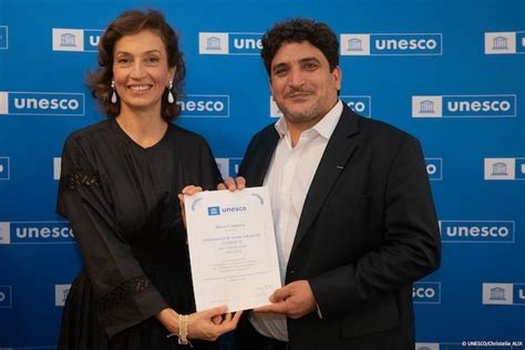 La Directora General De La Unesco Audrey Azoulay Con Mauro Colagreco