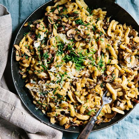 Champignon Spätzle Pfanne Janina and Food