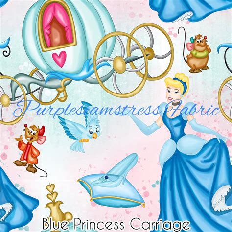 Blue Princess Carriage – Purpleseamstress Fabric