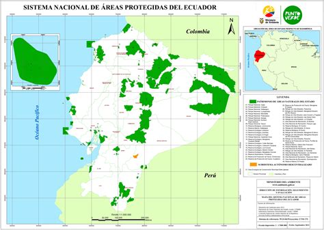 Parques Nacionales Mapa Areas Protegidas Ecuador Sudamerica Themelower