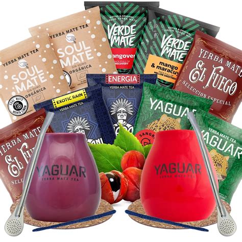 Yerba Mate Set Of Many Kinds For A Couple Premium Sets Yerba Mate