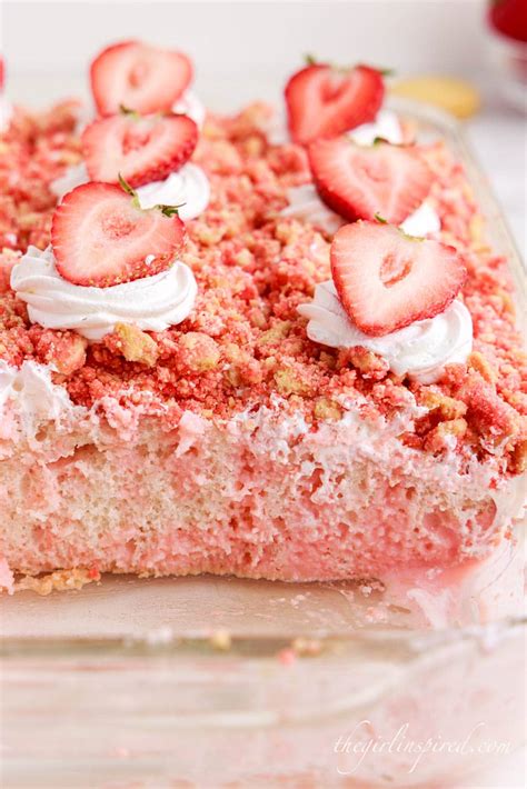 Strawberry Crunch Poke Cake Girl Inspired