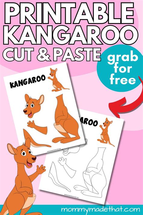 Kangaroo Craft Template (Free Cut & Paste Printable)
