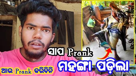 ମହଙ୍ଗା ପଡିଲା ସାପ Prank 😱 ଆଉ Prank କରିବିନି 😭 Ctrless Odia Vlogs Youtube