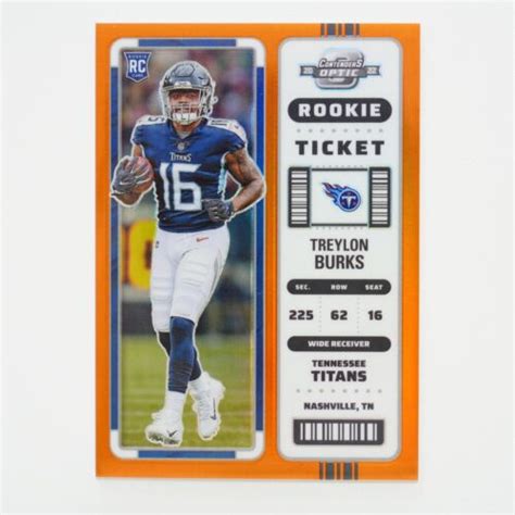 2022 Panini Contenders Optic Rookie Ticket Red Prizm Treylon Burks 47