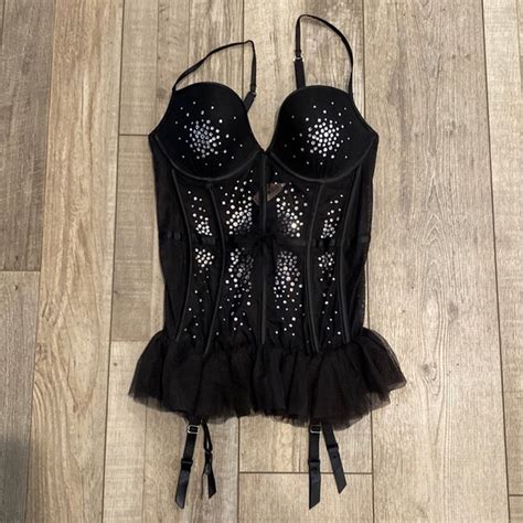 Victoria S Secret Intimates Sleepwear Nwt C Victorias Secret Rhinestone Corset Lingerie