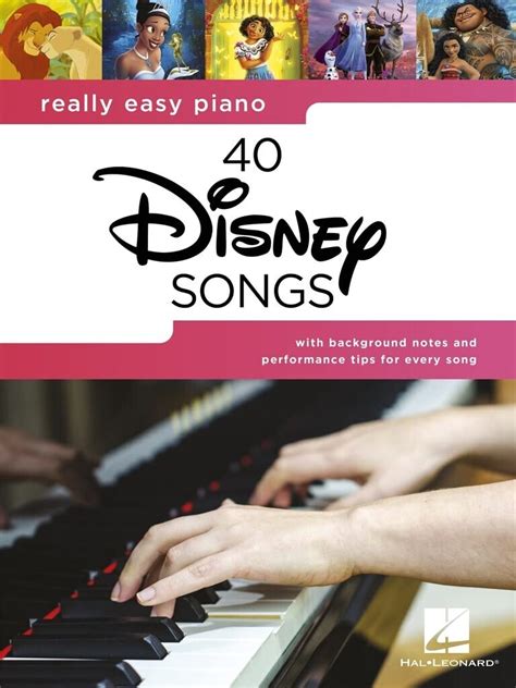 Really Easy Piano 40 Disney Songs Songbook With Lyrics Hal Leonard