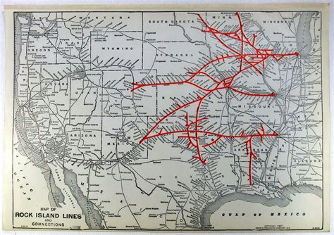 Original 1927 Dated Rock Island Lines Railroad System Map By Etsy