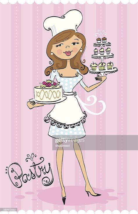 Pastry Chef Cartoon Girl