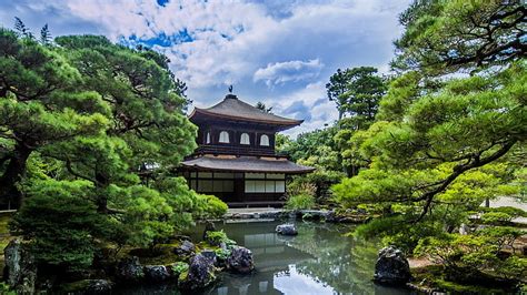 HD wallpaper: tourist attraction, ginkakuji, zen temple, landscape ...