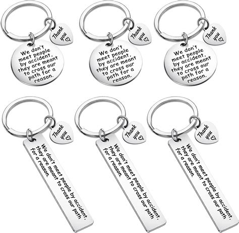 6 Pcs Coworker Appreciation Keychain Ts Thank You T