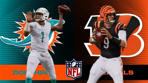 Miami Dolphins Vs Cincinnati Bengals Week Madden Simulation