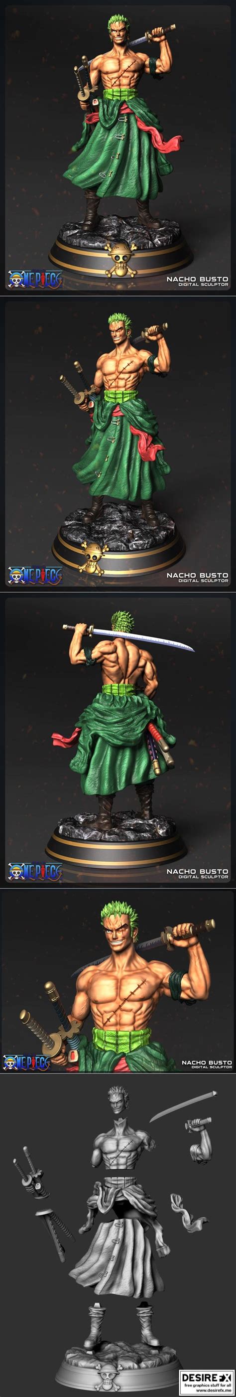 Desire Fx D Models Roronoa Zoro One Piece D Print Model