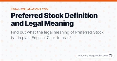 Preferred Stock Definition What Does Preferred Stock Mean