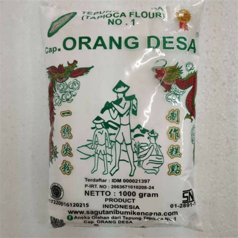 Jual Tepung Tapioka Sagu Tani Bumi Kencana Cap Orang Desa Gr