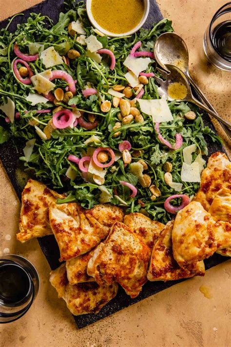 Chicken Paillard With Browned Butter Shallot Pan Sauce And Arugula Salad Recipe In 2021