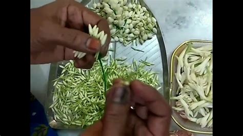 How To String Flowers For Beginners எளிய முறையில் பூ கட்டுவது எப்படி Youtube