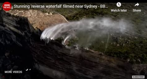 “Reverse waterfall” shows the power of the wind on the Australian coast | Climate and ...