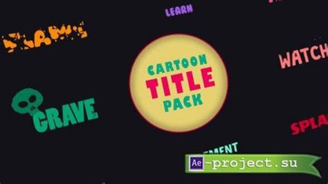 Videohive Lovely Cartoon Titles Pack Project For After