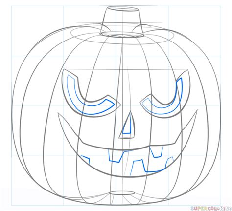 How To Draw A Jack O Lantern Step By Step Drawing Tutorials