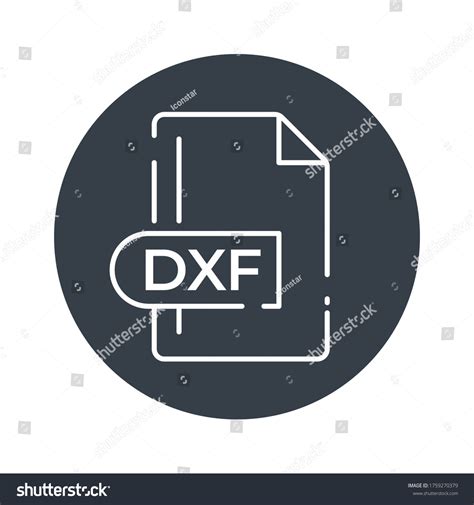 Dxf File Format Icon Dxf Extension Stock Vector Royalty Free