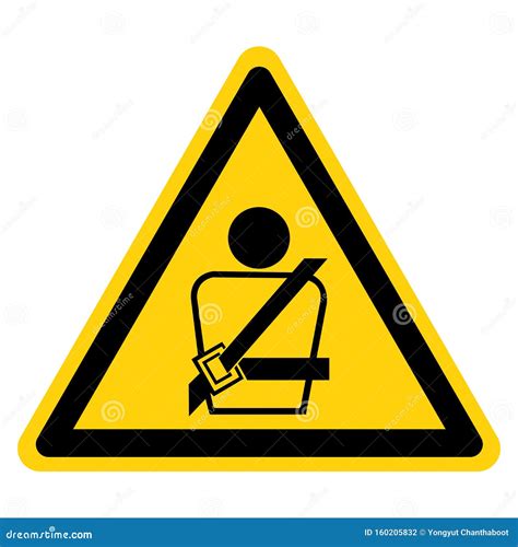 Warning Fasten Seat Belt Symbol Sign Vector Illustration Isolated On