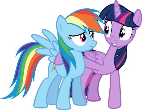 Rainbow Dash And Twilight Sparkle By Cloudyglow On Deviantart