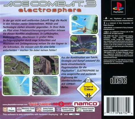 Ace Combat 3 Electrosphere Cover Or Packaging Material MobyGames