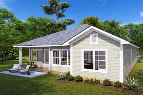 Plan Wm One Story New American Cottage House Plan With Beds