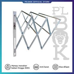 Jual Pelbok Jemuran Baju Dinding Lipat Single Cm Stainless Anti